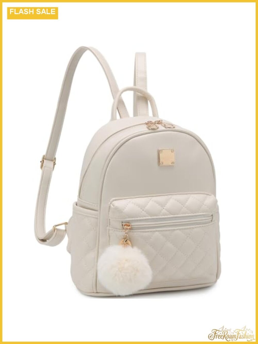 Cute Faux Leather Mini Backpack Purse Women's Plaid Daypack Travel Bag